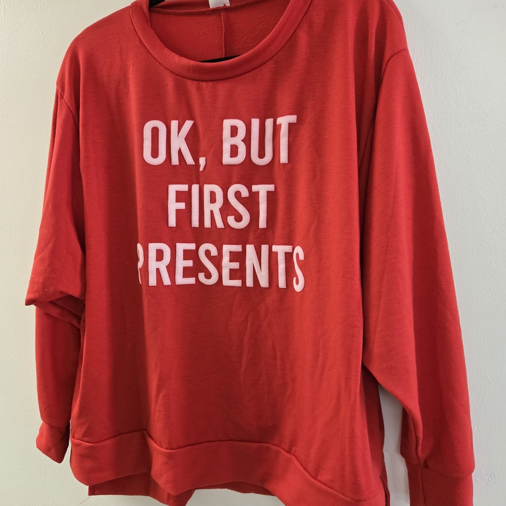 Sew In Love Red Crew Neck Sweater